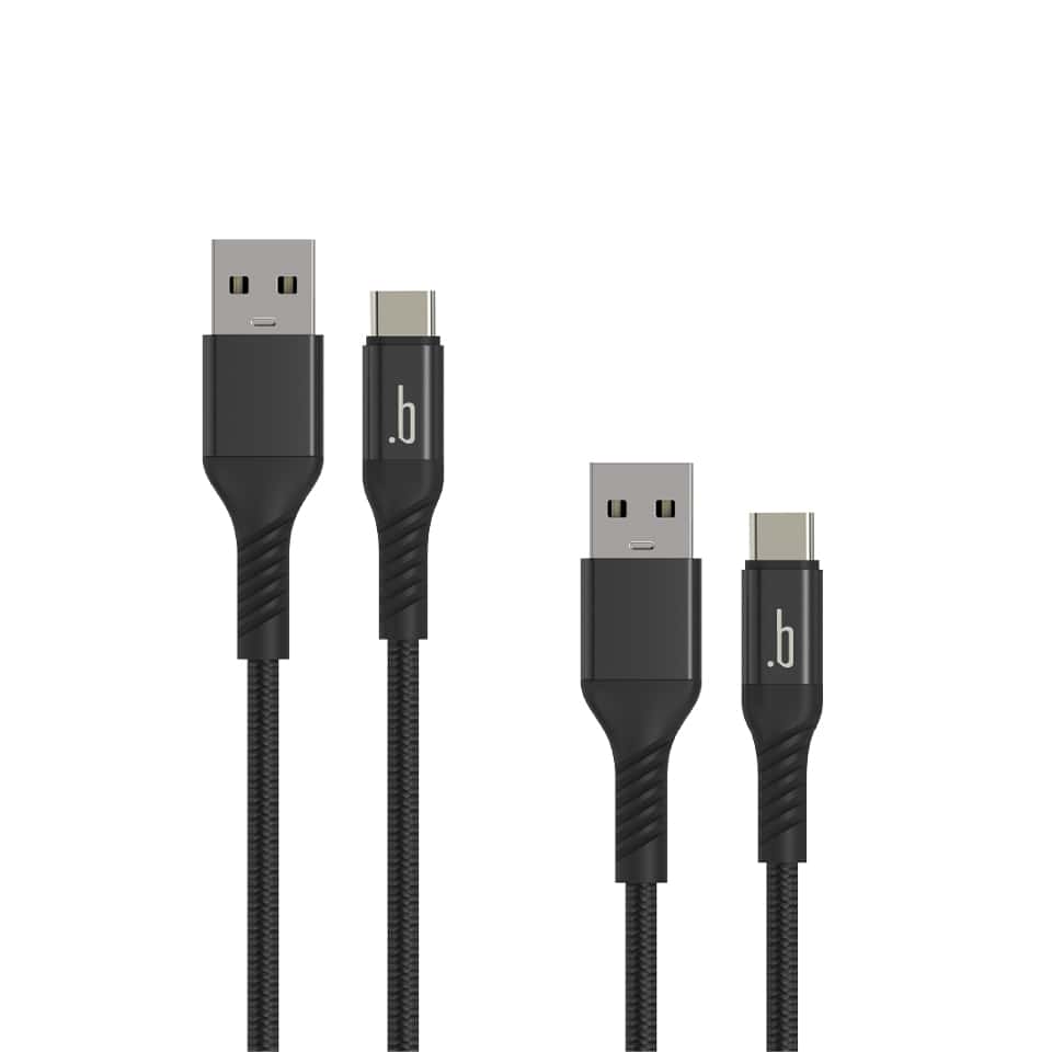 Duo pack 1m + 0,3m USB to Type-C cables