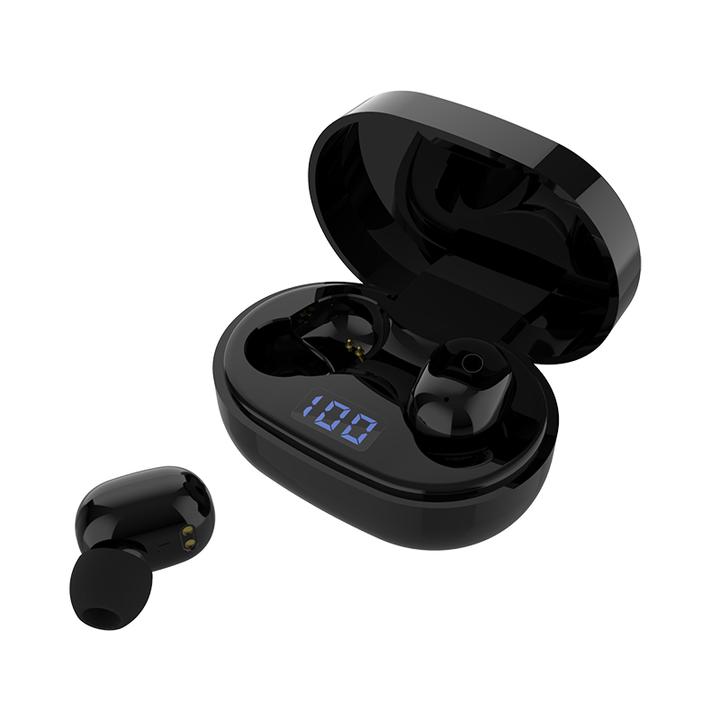 Touch control wireless earbuds with microphone & charging case