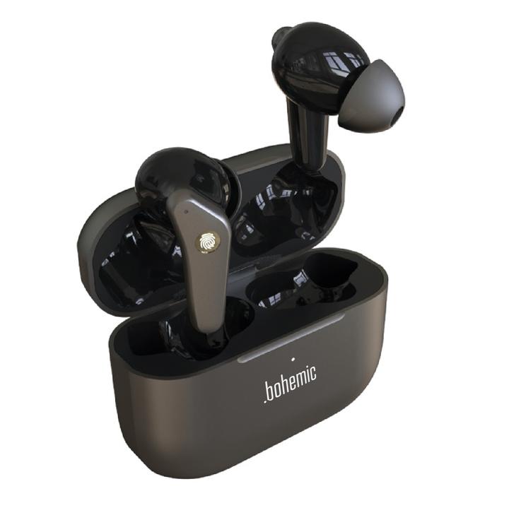 Noise cancelling wireless earbuds With microphone and charging case